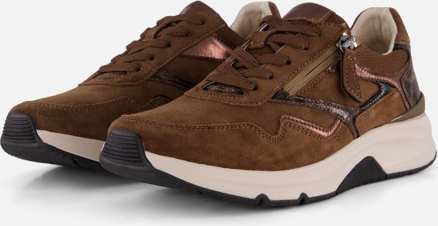 Gabor Rollingsoft Sneakers bruin Suede Dames - Foto 4