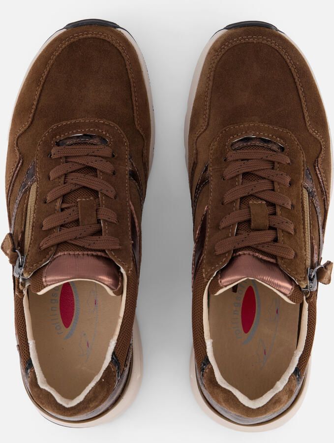 Gabor Rollingsoft Sneakers bruin Suede Dames - Foto 2