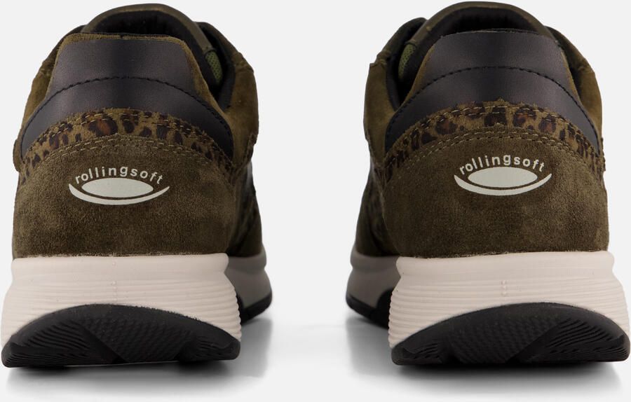 Gabor Rollingsoft khaki groene suède dames sneakers - Foto 3