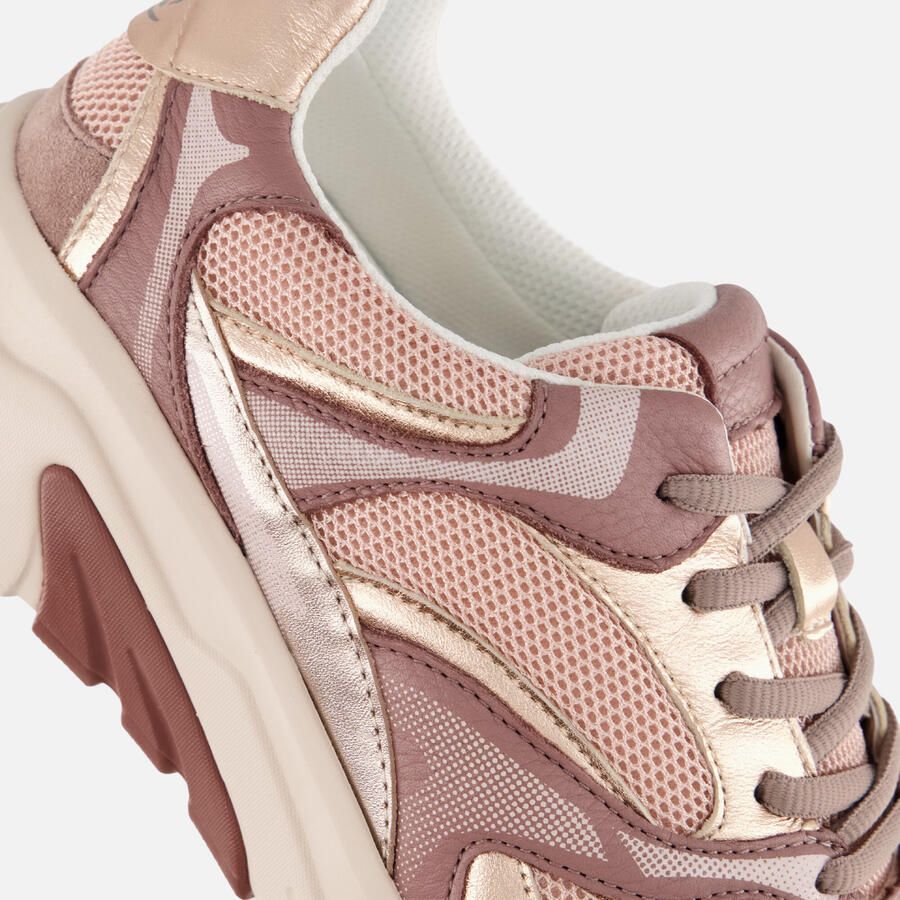 Gabor Rollingsoft Sneaker Zacht Roze Mesh Leer Combi - Foto 3