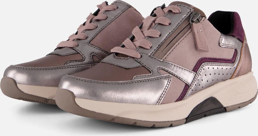 Gabor Rollingsoft Sneakers met sleehak veterschoen halfhoge schoen vrijetijdsschoen met extra ritssluiting - Foto 4