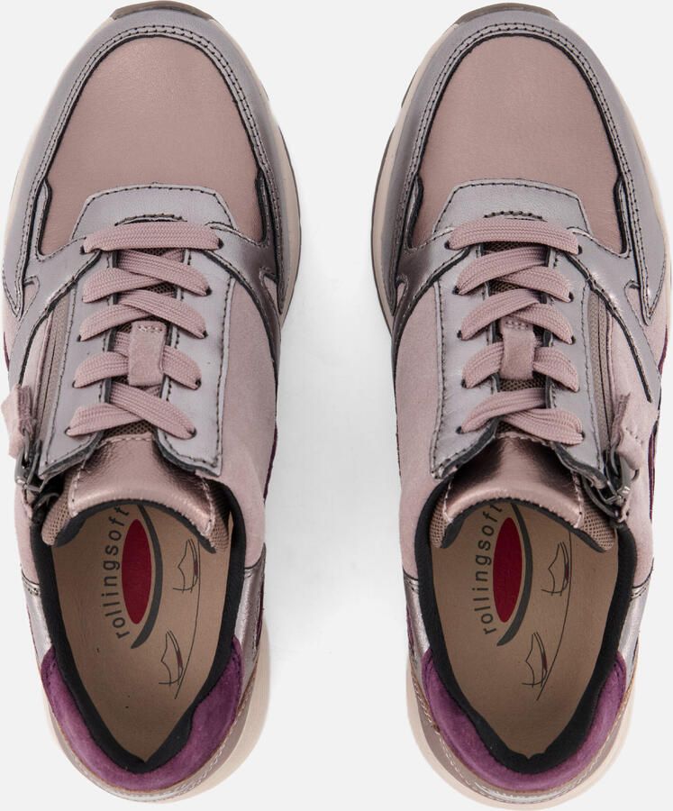 Gabor Rollingsoft Sneakers met sleehak veterschoen halfhoge schoen vrijetijdsschoen met extra ritssluiting - Foto 2