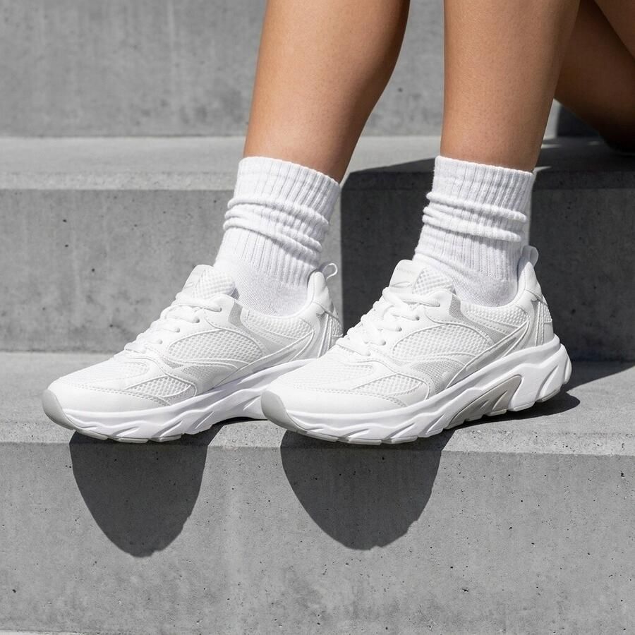 Gabor Rollingsoft Sneakers wit Textiel Dames