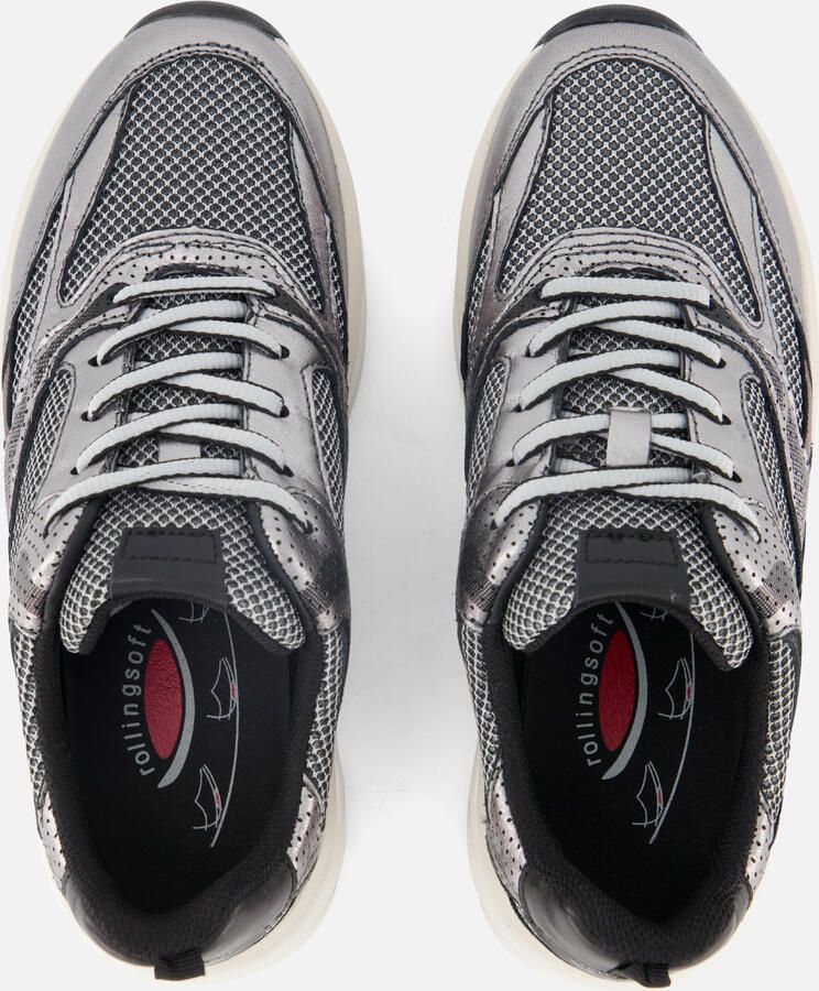 Gabor Rollingsoft Sneakers zilver Textiel Dames - Foto 2