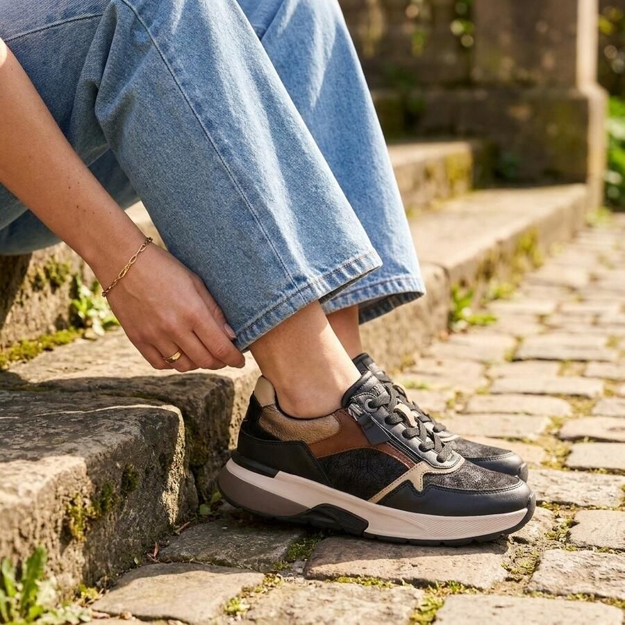 Gabor Rollingsoft K-leest sneakers zwart Dames