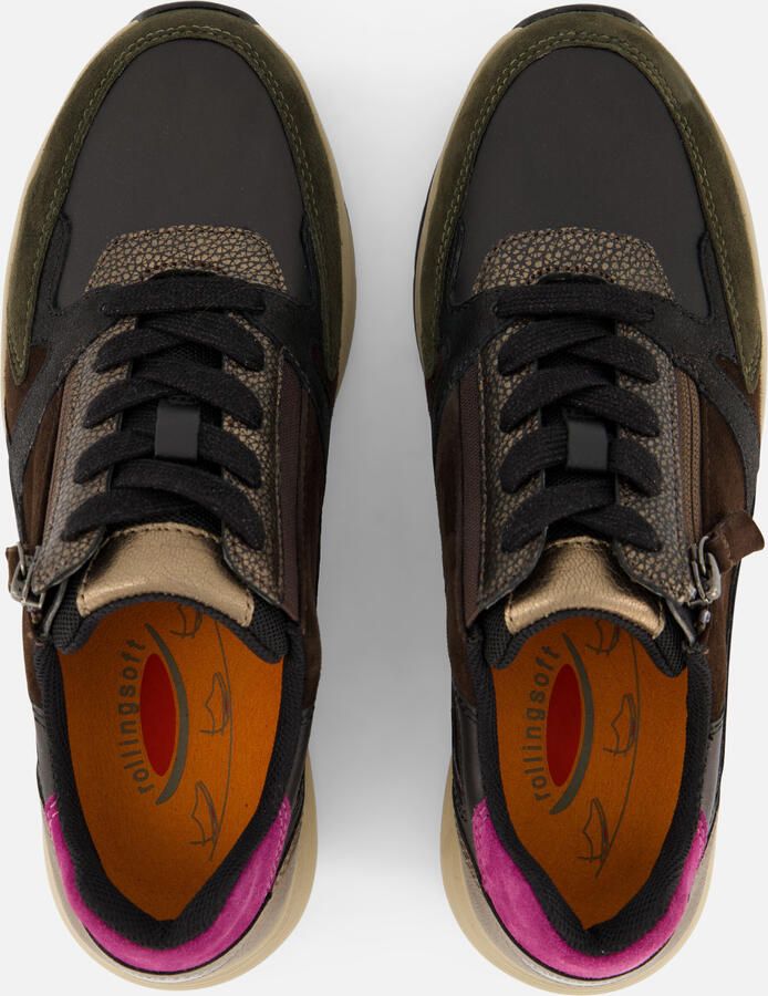 Gabor Rollingsoft Sneakers zwart Suede Dames - Foto 2