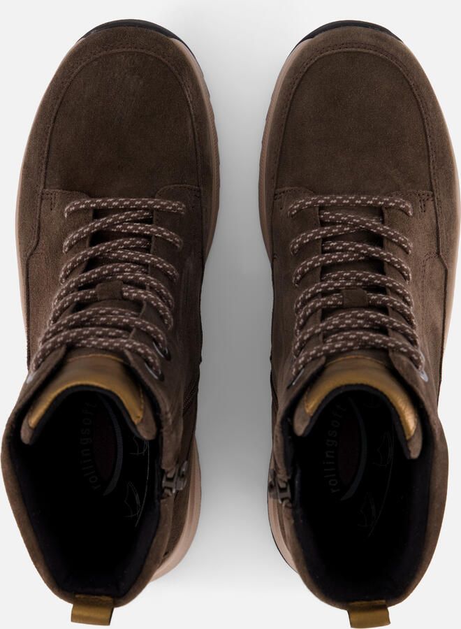 Gabor Rollingsoft Veterboot Met Rits Bruin Suede - Foto 3