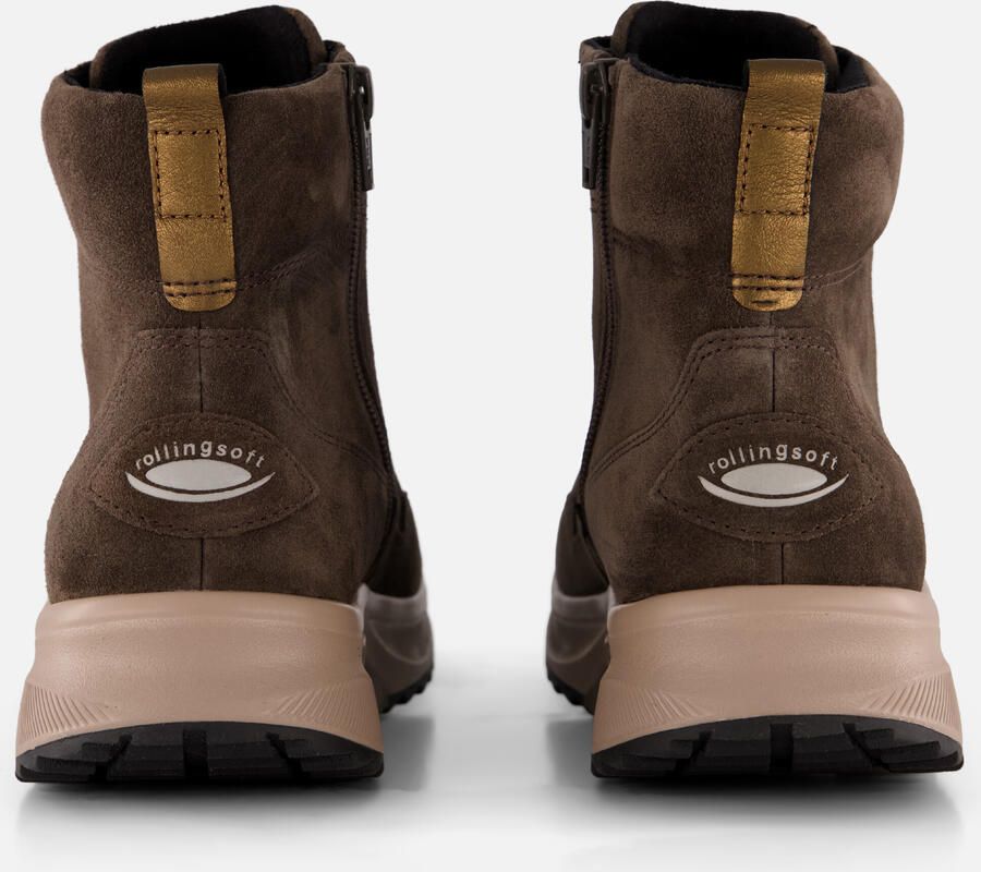 Gabor Rollingsoft Veterboot Met Rits Bruin Suede - Foto 2