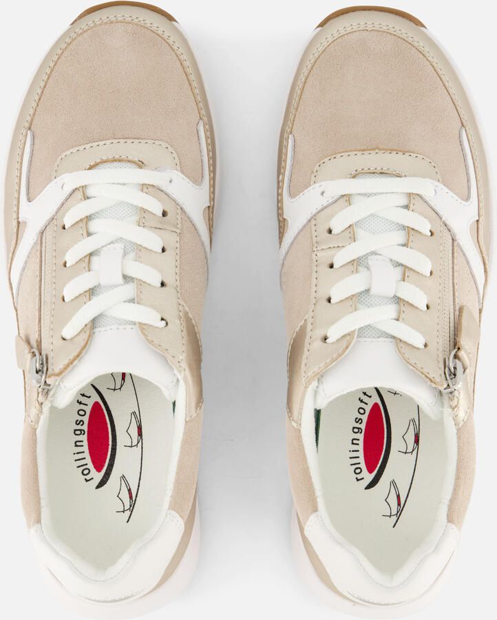 Gabor Rollingsoft Gabor Veterschoen Rolling Soft Rits Beige Goud - Foto 2