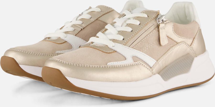 Gabor Rollingsoft Gabor Veterschoen Rolling Soft Rits Beige Goud