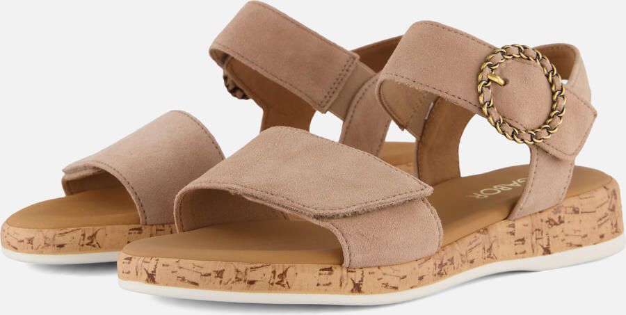 Gabor Sandalen Plat Sandalen Plat beige