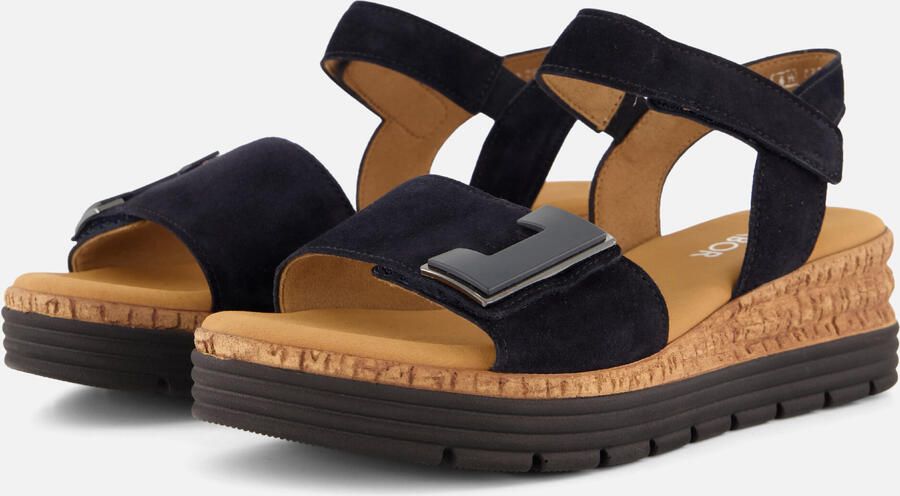 Gabor Sandalen blauw Suède