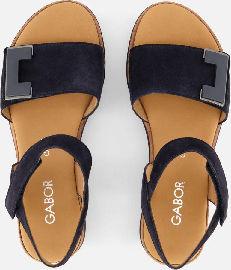 Gabor Sandalen blauw Suède - Foto 3