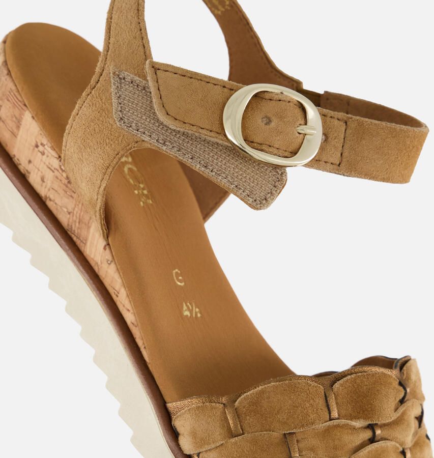 Gabor 758 Sandalen Met Sleehak Dames Beige - Foto 7