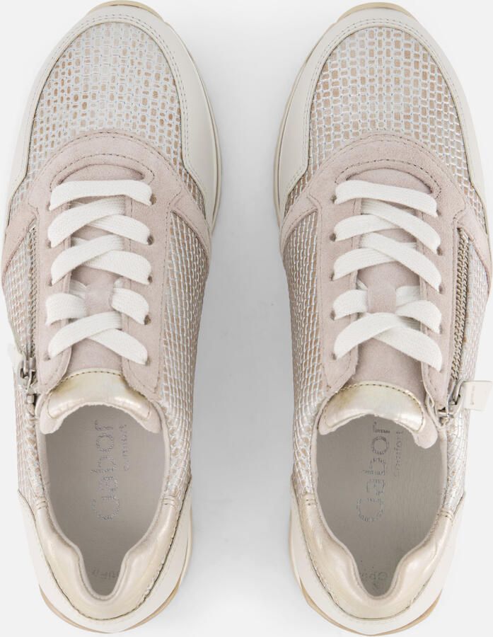 Gabor Sneakers met sleehak Turijn vrijetijdsschoen lage schoen veterschoen met mooie metallic details - Foto 2