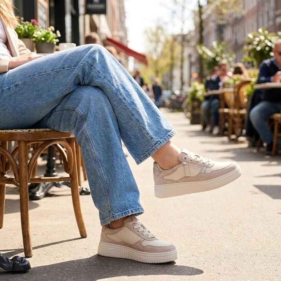 Gabor Sneakers beige Leer K-Leest - Foto 2