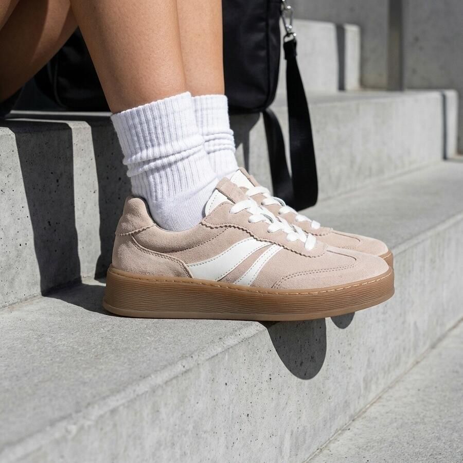 Gabor -art 86.475 33 -sneaker-suede-zand-dames - Foto 2