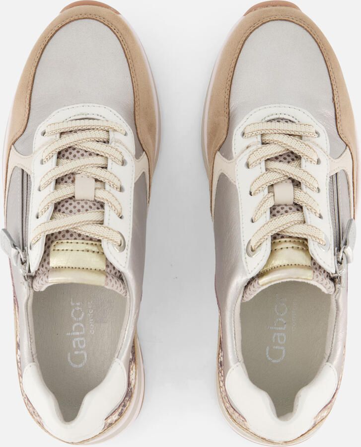 Gabor Comfort Optifit dames sneaker Beige wit - Foto 5