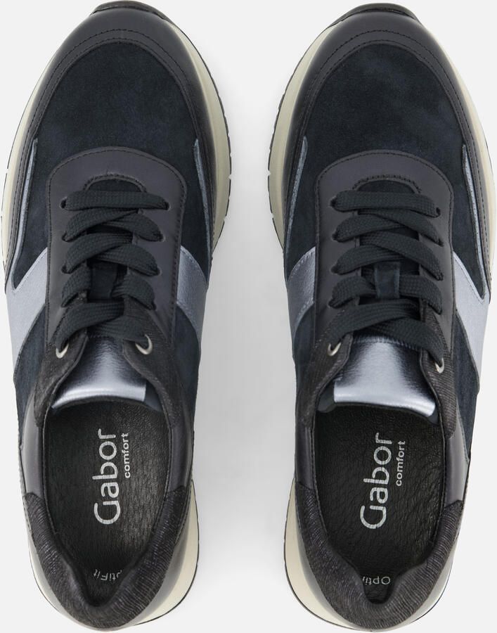 Gabor Sneaker Donker Blauw Nubuck Leer Metalli - Foto 2
