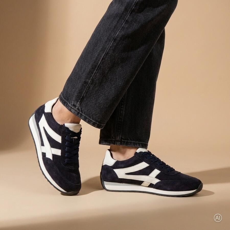 Gabor Best Fitting dames sneaker Donkerblauw