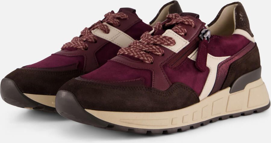 Gabor Sneakers bordeauxrood Suède Dames