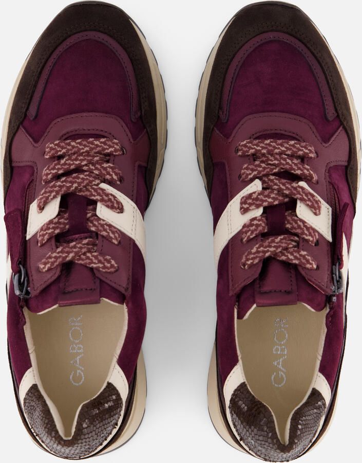 Gabor Sneakers bordeauxrood Suède Dames - Foto 3