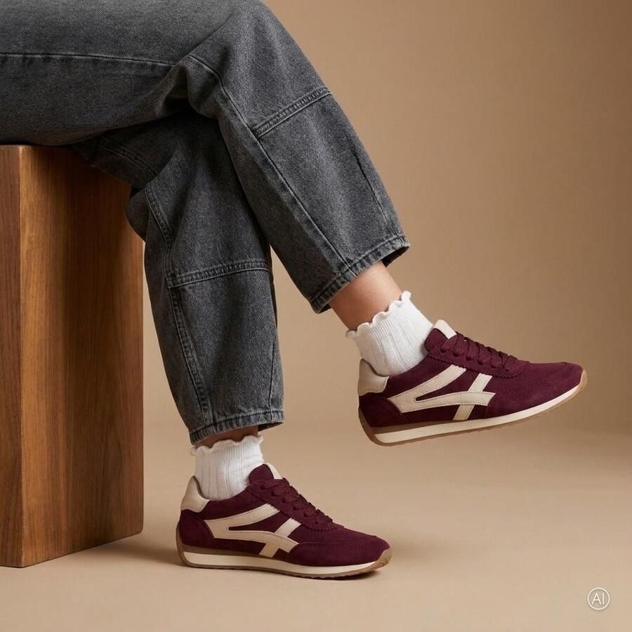 Gabor Best Fitting dames sneaker Bordo