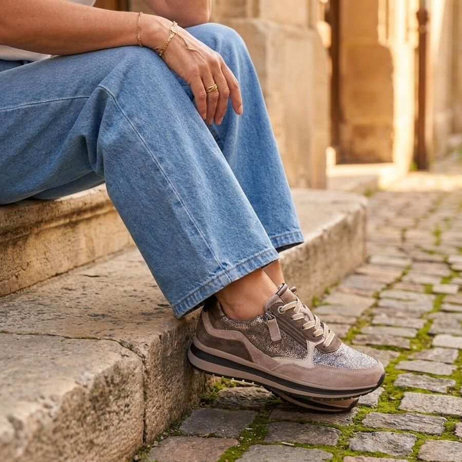 Gabor Comfort Optifit dames sneaker Beige multi