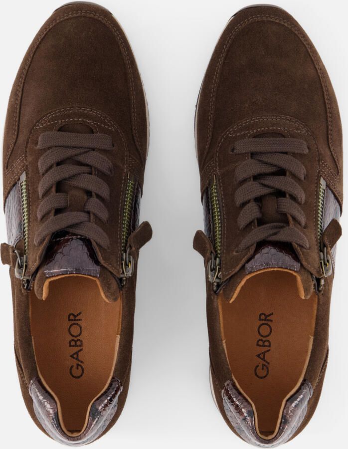 Gabor Lage sneakers Chunky zool 6019 Bruin Suède - Foto 4
