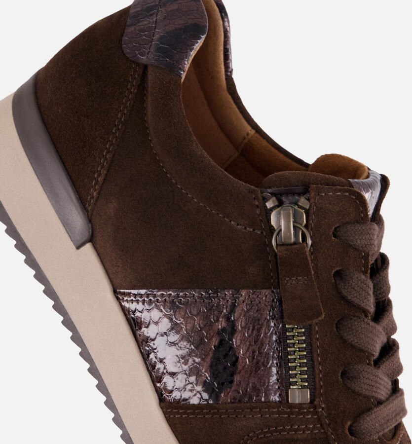 Gabor Lage sneakers Chunky zool 6019 Bruin Suède