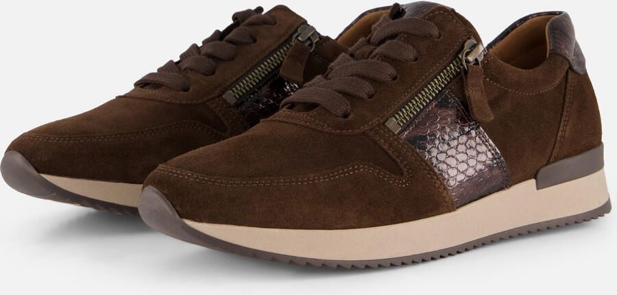 Gabor Lage sneakers Chunky zool 6019 Bruin Suède - Foto 3