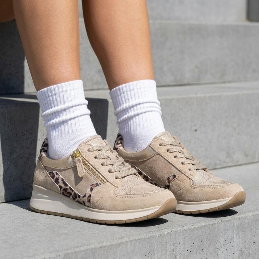 Gabor sneaker 86.307.62 beige combi Wijdte K extra breed - Foto 3