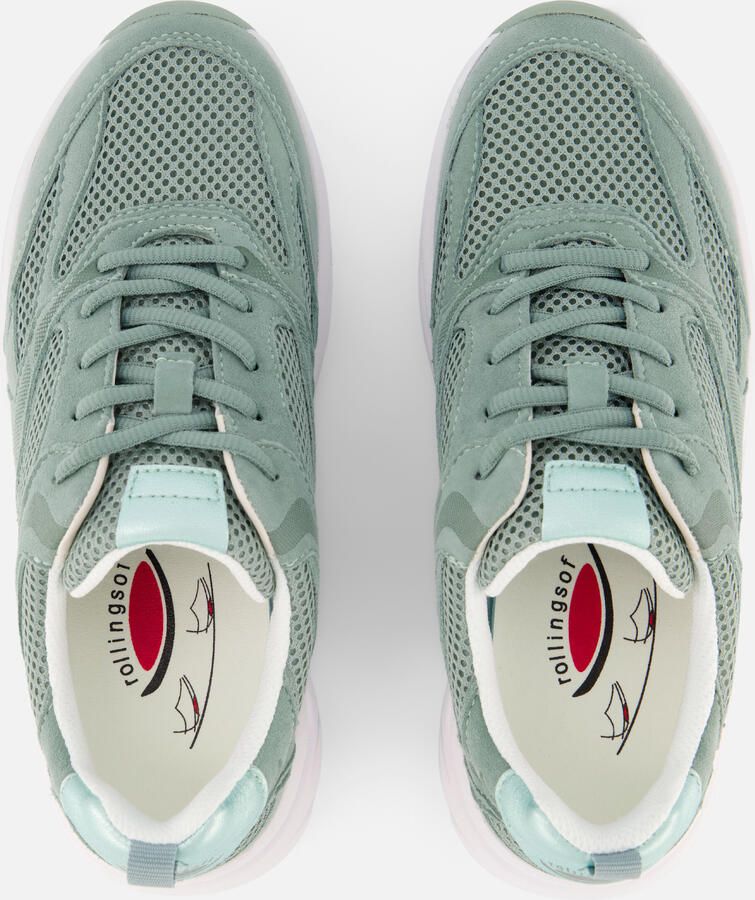 Gabor Sneakers Rollingsoft groen Suéde - Foto 3