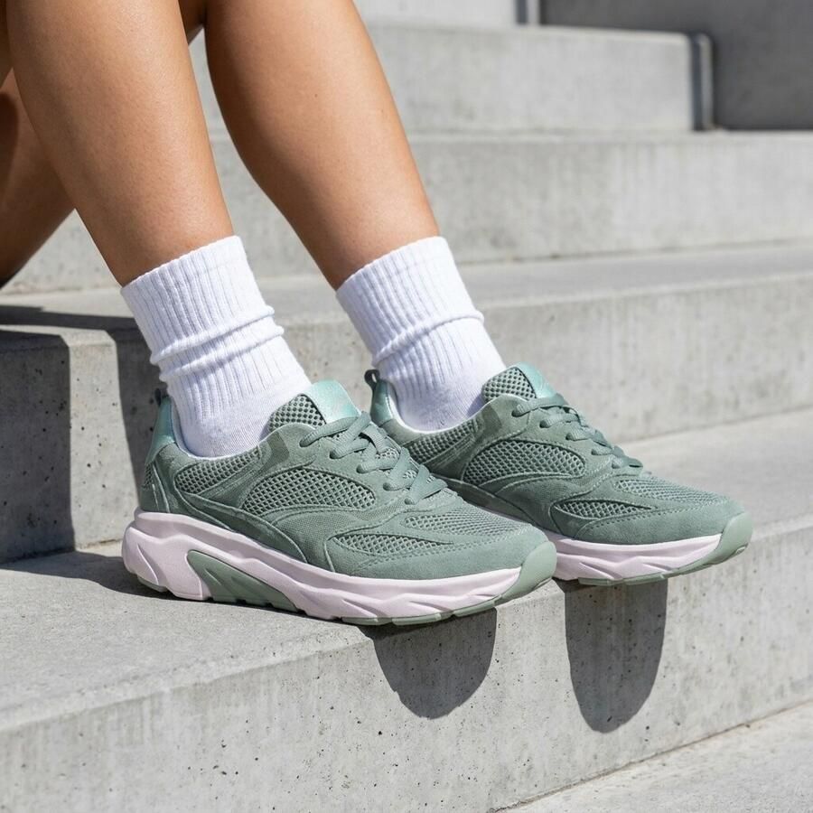 Gabor Sneakers Rollingsoft groen Textiel Dames - Foto 2