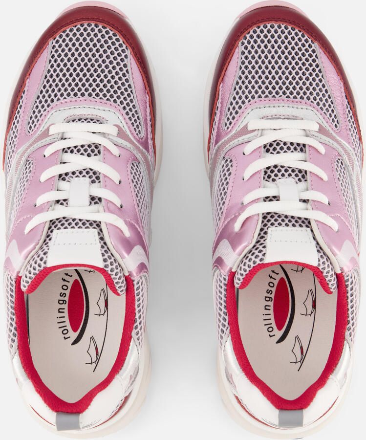 Gabor Sneakers Rollingsoft roze Textiel - Foto 4