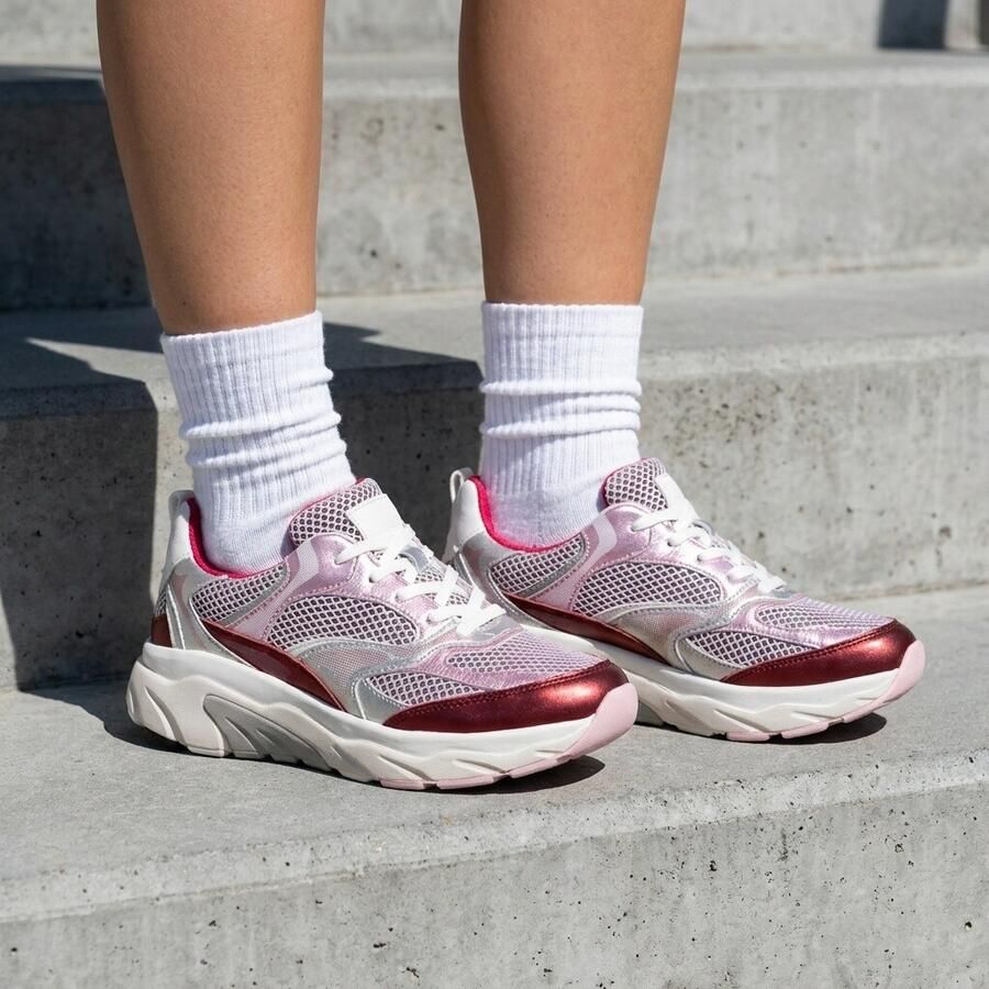 Gabor Sneakers Rollingsoft roze Textiel - Foto 3