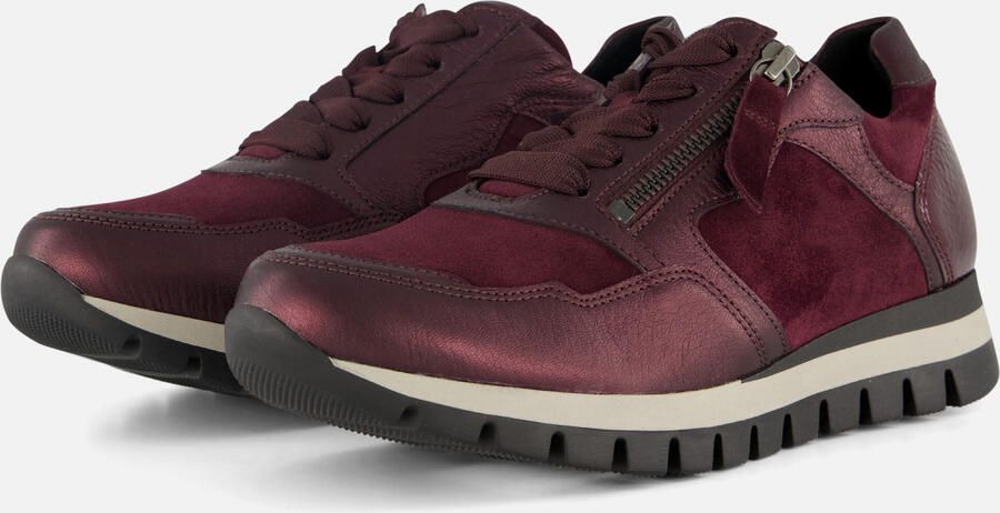 Gabor Sneakers rood Suede Dames