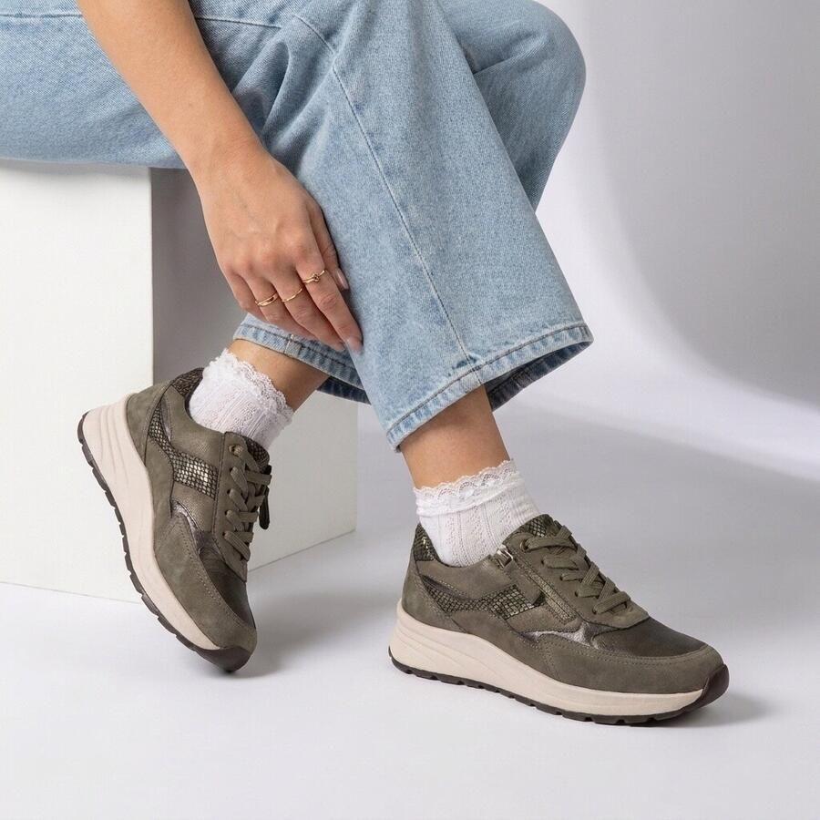 Gabor Sneakers taupe Leer