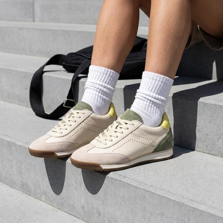 Gabor 432.2 Sneakers Dames Leren Sneaker Beige - Foto 2