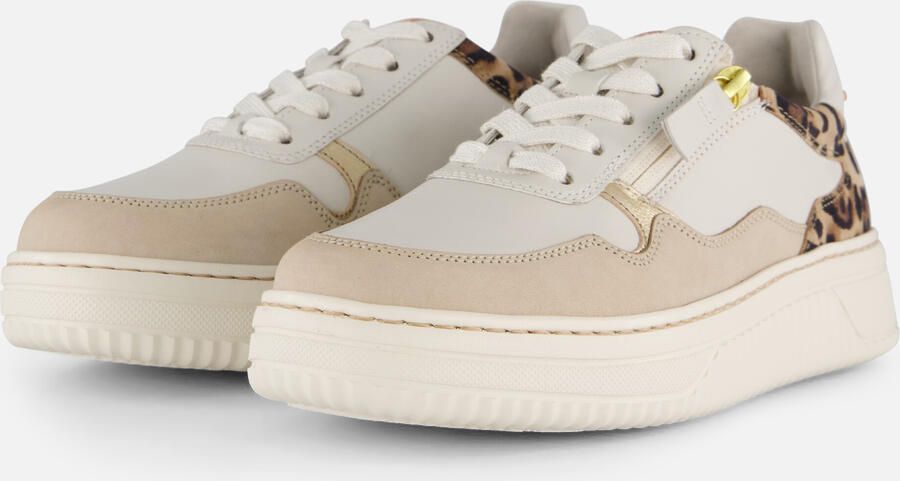 Gabor Sneaker Wit Panter Combi Wijdte K