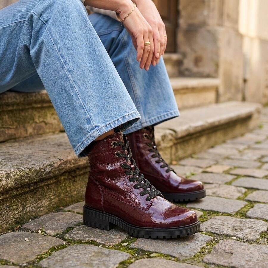 Gabor Veterboots rood Lak Synthetisch