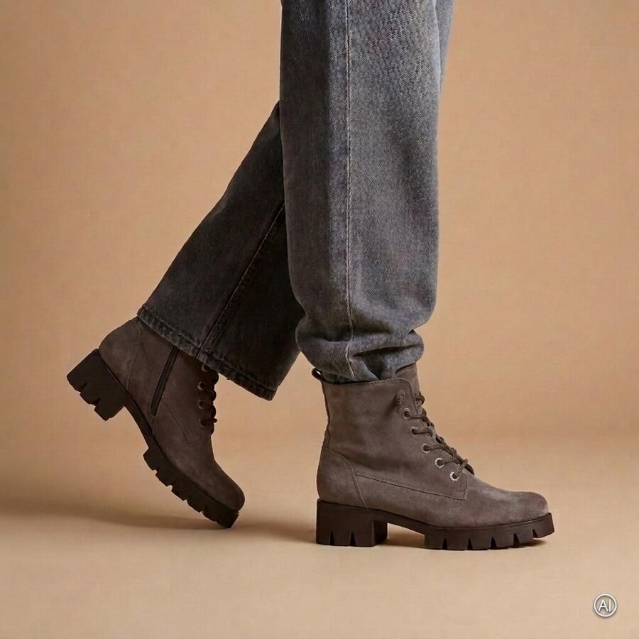 Gabor Veterboots taupe Suède