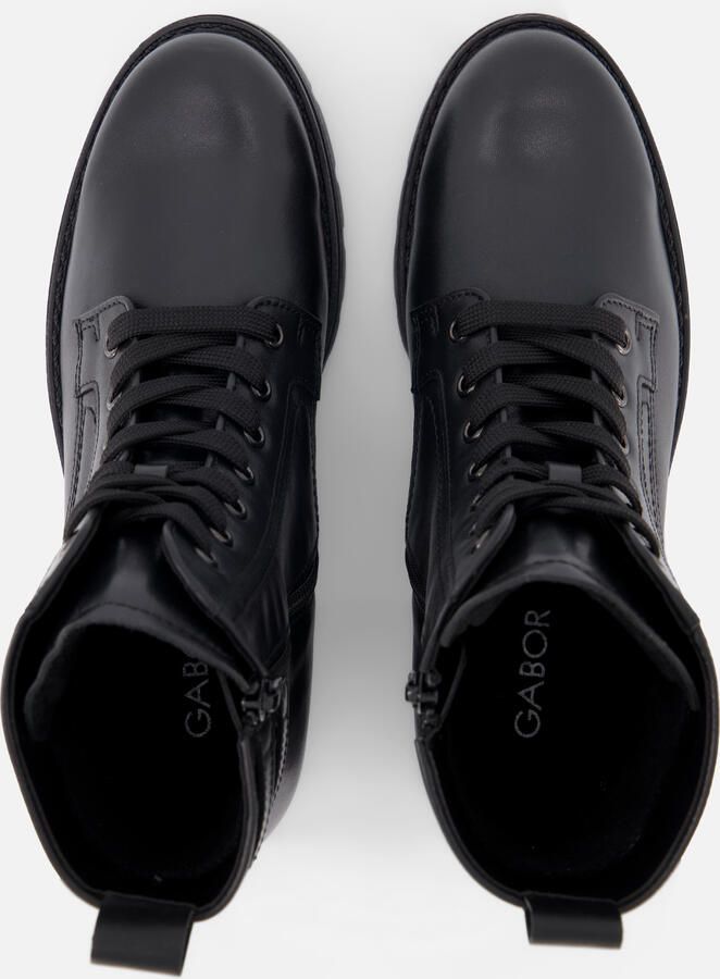 Gabor leren veterboots met profielzool zwart - Foto 4