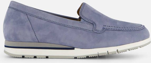 Gabor Instappers blauw Nubuck Dames Schoenen