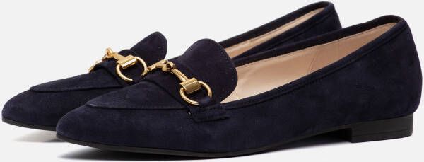 Gabor Instappers blauw Suede Dames