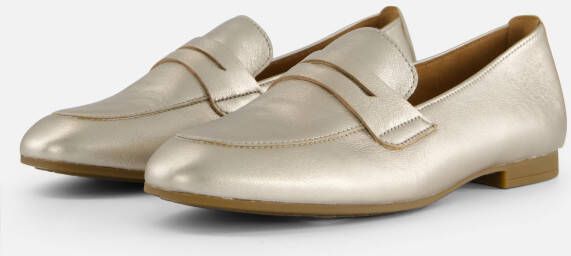 Gabor Gouden leren mocassins Yellow Dames
