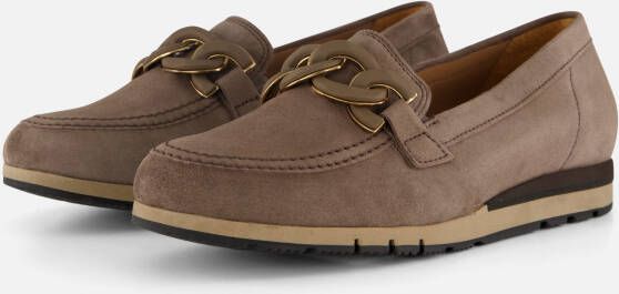 Gabor Instappers taupe Suede Dames