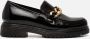 Gabor Elegante en stijlvolle loafer met goudkleurig kettingdetail Black Dames - Thumbnail 2