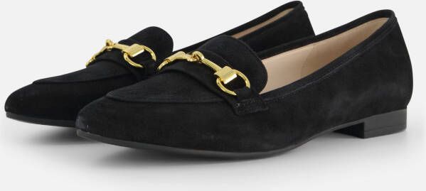 Gabor Instappers zwart Suede Dames