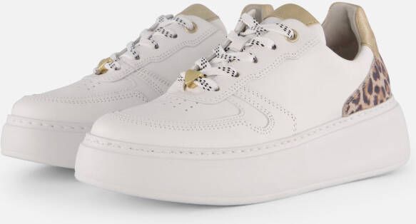 Gabor Leopard Sneakers wit Leer